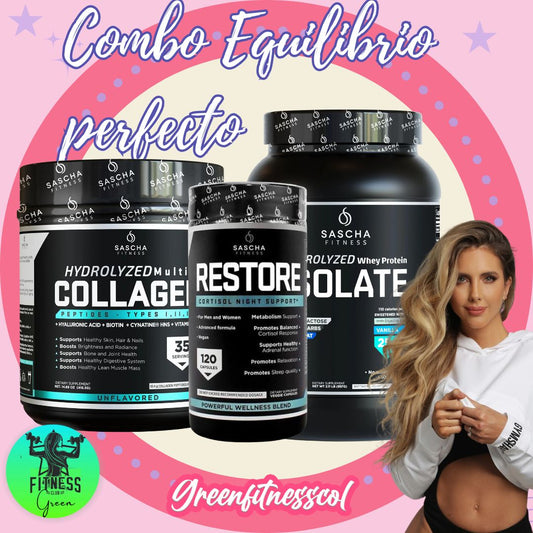 COMBO EQUILIBRIO PERFECTO(ISOLATE+PROTEINA+RESTORE)