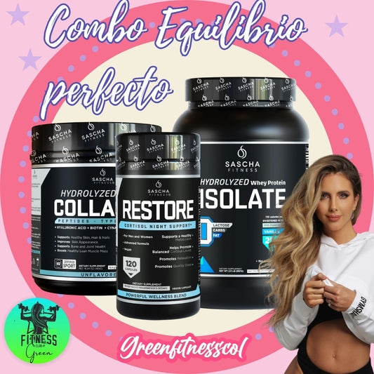 COMBO EQUILIBRIO PERFECTO(ISOLATE+PROTEINA+RESTORE)